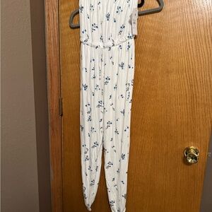 Floral White Jumpsuit spiritual gangster size XS